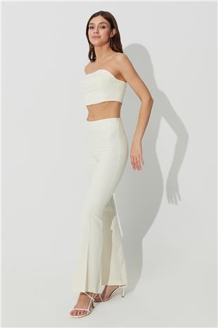 Ecru  Zipper Bustier SS23CT4724EK