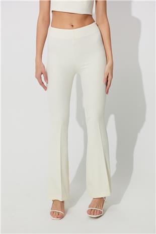 Ecru Flared pants  SS23P4730EK