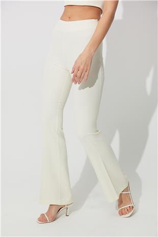 Ecru Flared pants  SS23P4730EK