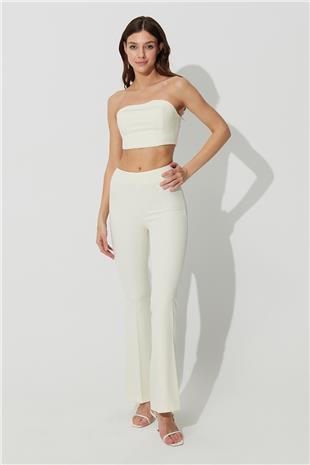 Ecru Flared pants  SS23P4730EK