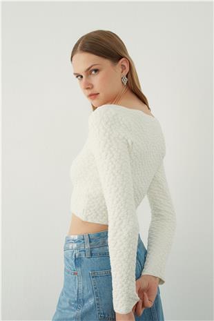 Square neck Knitted Blouse