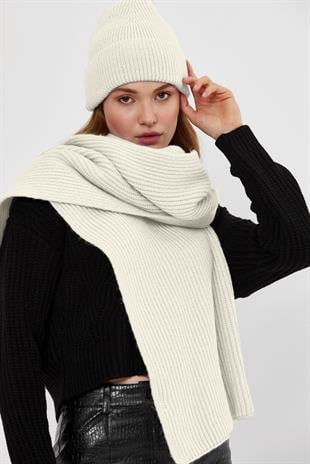 Ecru Knitwear Beanie