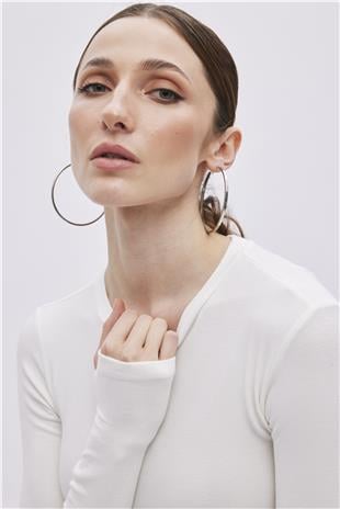 Ecru Viscose Crop Top