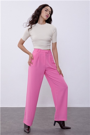 Ecru Half Sleeve Crew Neck Knit Sweater SWK4490EK