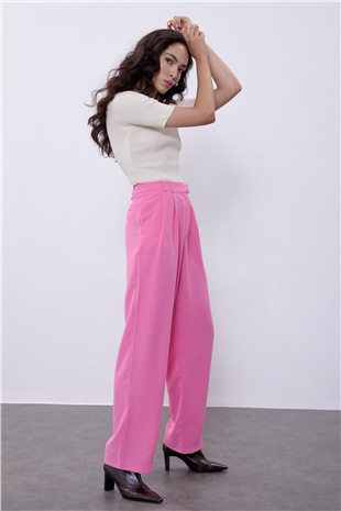 Ecru Half Sleeve Crew Neck Knit Sweater SWK4490EK