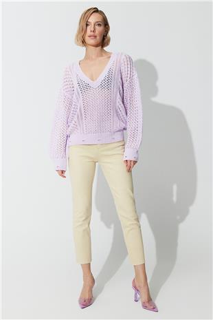 Ecru High Waist Straight Fit Jean SS23JP4744EK