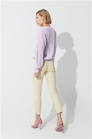 Ecru High Waist Straight Fit Jean SS23JP4744EK