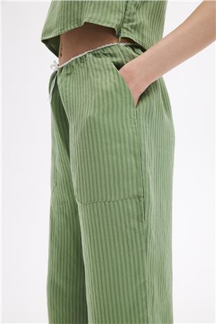 Fiyonklu Dokulu Pantolon