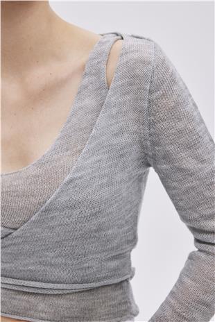 Grey Singlet Top Set