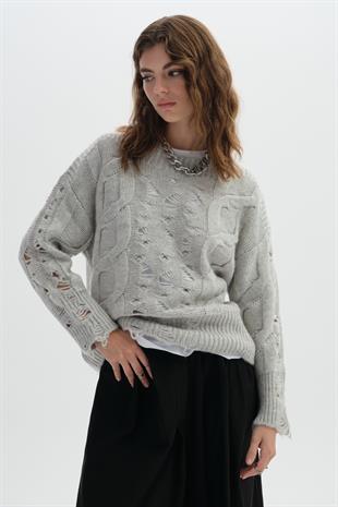 Pointelle Knitwear Sweater