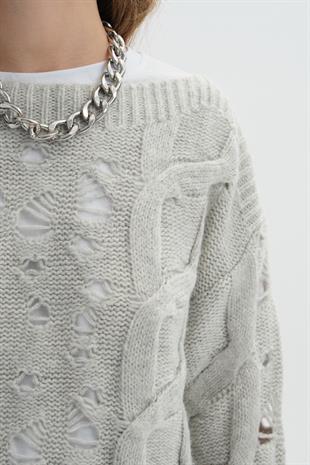 Pointelle Knitwear Sweater