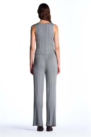 Gri Fitilli Pantolon