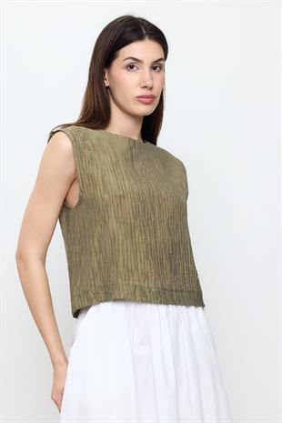 Haki Fitilli Bluz