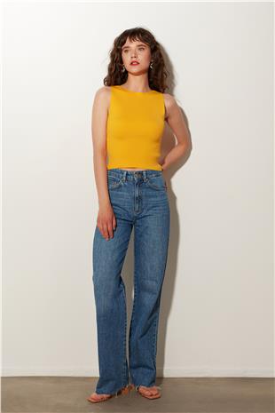 Hardal Bisiklet Yaka Basic Triko Atlet
