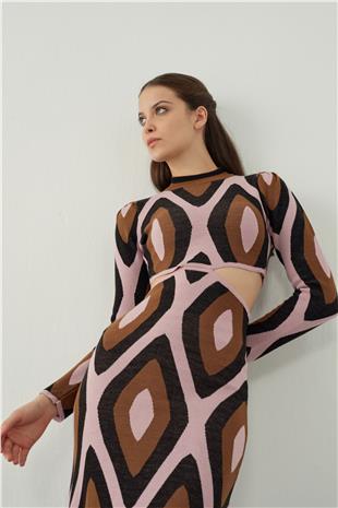 Cut-out Long Knitted dress
