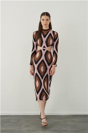 Cut-out Long Knitted dress