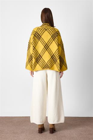 Kahvel EKOSELİ OVERSİZE TRİKO HIRKA