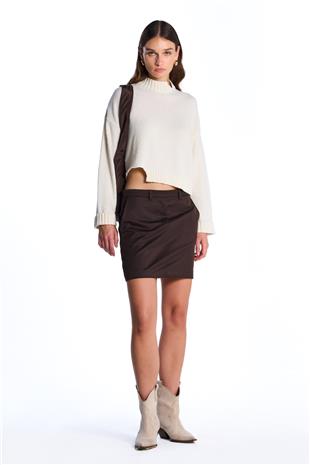 Kahverengi Mini Etek