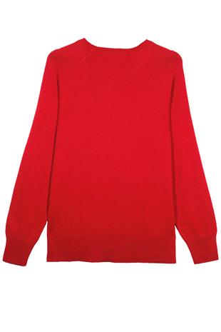 Kırmızı Bisiklet Yaka Kazak