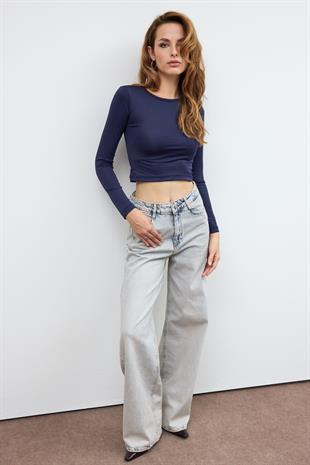 Lacivert BİSİKLET YAKA BASİC BODY