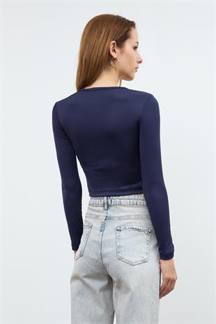 Lacivert BİSİKLET YAKA BASİC BODY
