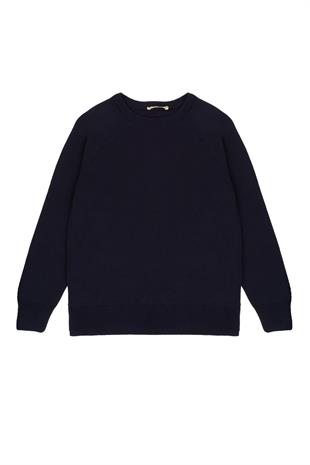 Lacivert Bisiklet Yaka Kazak