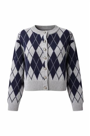 Lacivert DÜĞME DETAYLI TRİKO HIRKA 