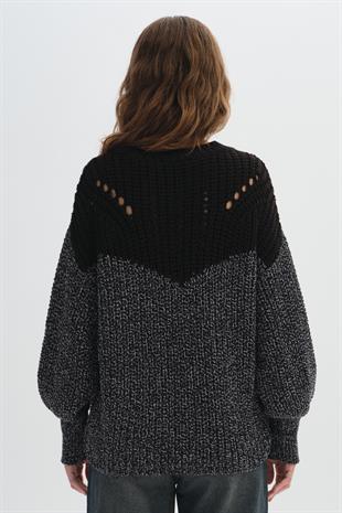 Lacivert Muline Triko Kazak