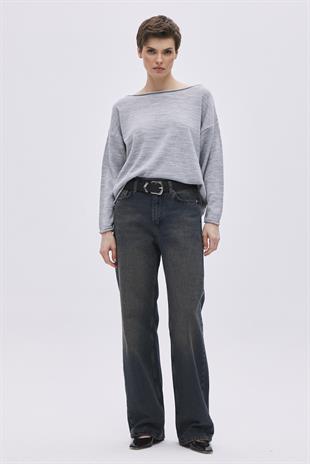 Navy Faded Effect Straight Fit jeans