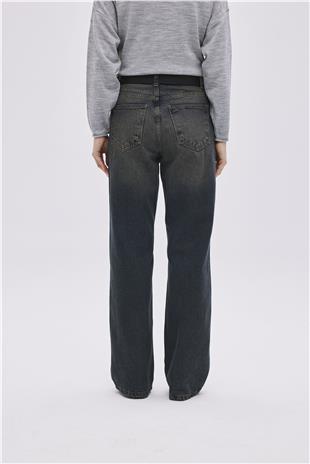 Navy Faded Effect Straight Fit jeans