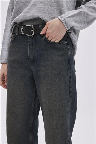 Navy Faded Effect Straight Fit jeans