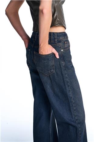 Lacivert Straight Fit Jean