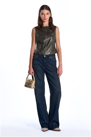 Lacivert Straight Fit Jean