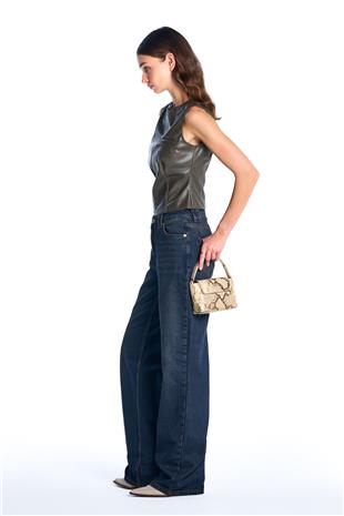 Lacivert Straight Fit Jean