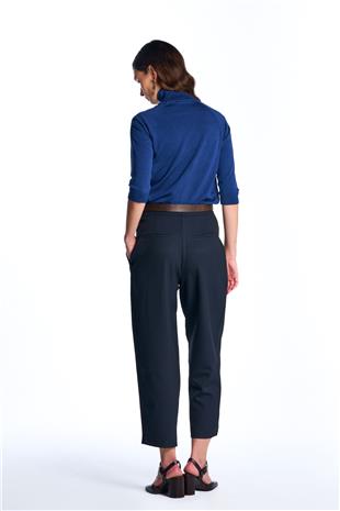 Lacivert Yüksek Bel Pantolon