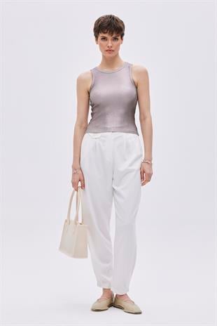 Metallic Bronz Ribbed Singlet