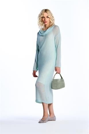 Mint Transparan Elbise