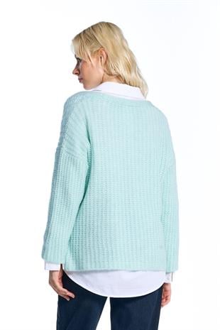 Mint V Yaka Triko Kazak