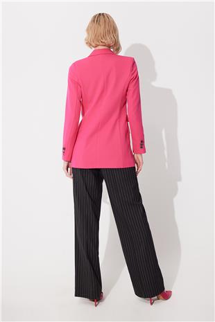 Pink 4 Buttoned Reefing Blazer Jacket SS23J4708PE