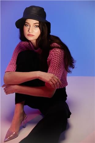 Pink Crew Neck Ajour Jumper SS23K4750PE 