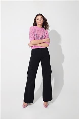 Pink Crew Neck Ajour Jumper SS23K4750PE 