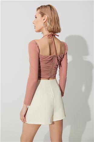 Pink Chest Decollete  Zipper Bustier SS23CT4731PE