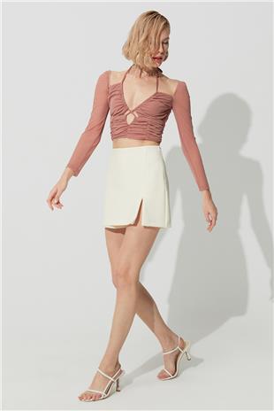 Pink Chest Decollete  Zipper Bustier SS23CT4731PE