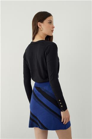 Stripe Knitted mini skirt