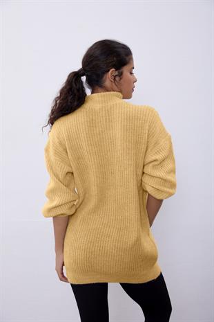 Yellow Long Tube Sweater SWK4334SR