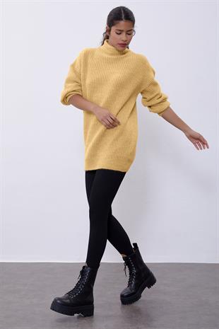Yellow Long Tube Sweater SWK4334SR