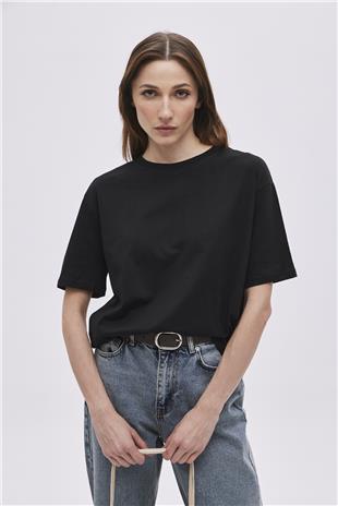 Black Basic Cotton T-Shirt