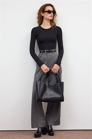 Siyah BİSİKLET YAKA BASİC BODY