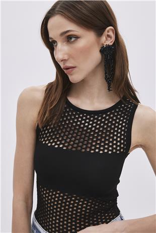 Black Snap Knitwear Body