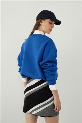 Stripe Knitted mini skirt